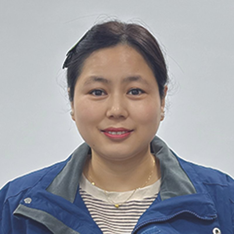 Quality inspector at Juyi Medical checking endoscopy cart coating and product quality in manufacturing process