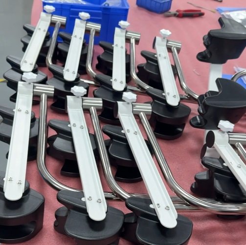 endoscope holder installation for medical endoscopy cart assembly by Juyi Medical