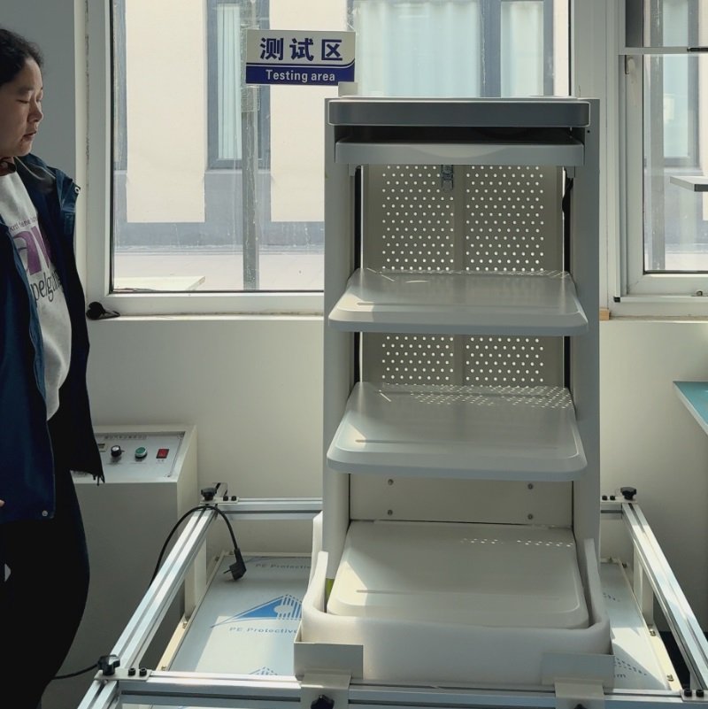 vibration testing for medical cart stability and durability by Juyi Medical