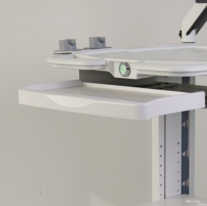 keyboard drawer for medical cart workstation by Juyi Medical