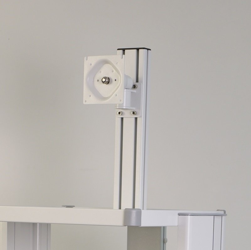 straight monitor arm for medical endoscopy cart display mounting by Juyi Medical