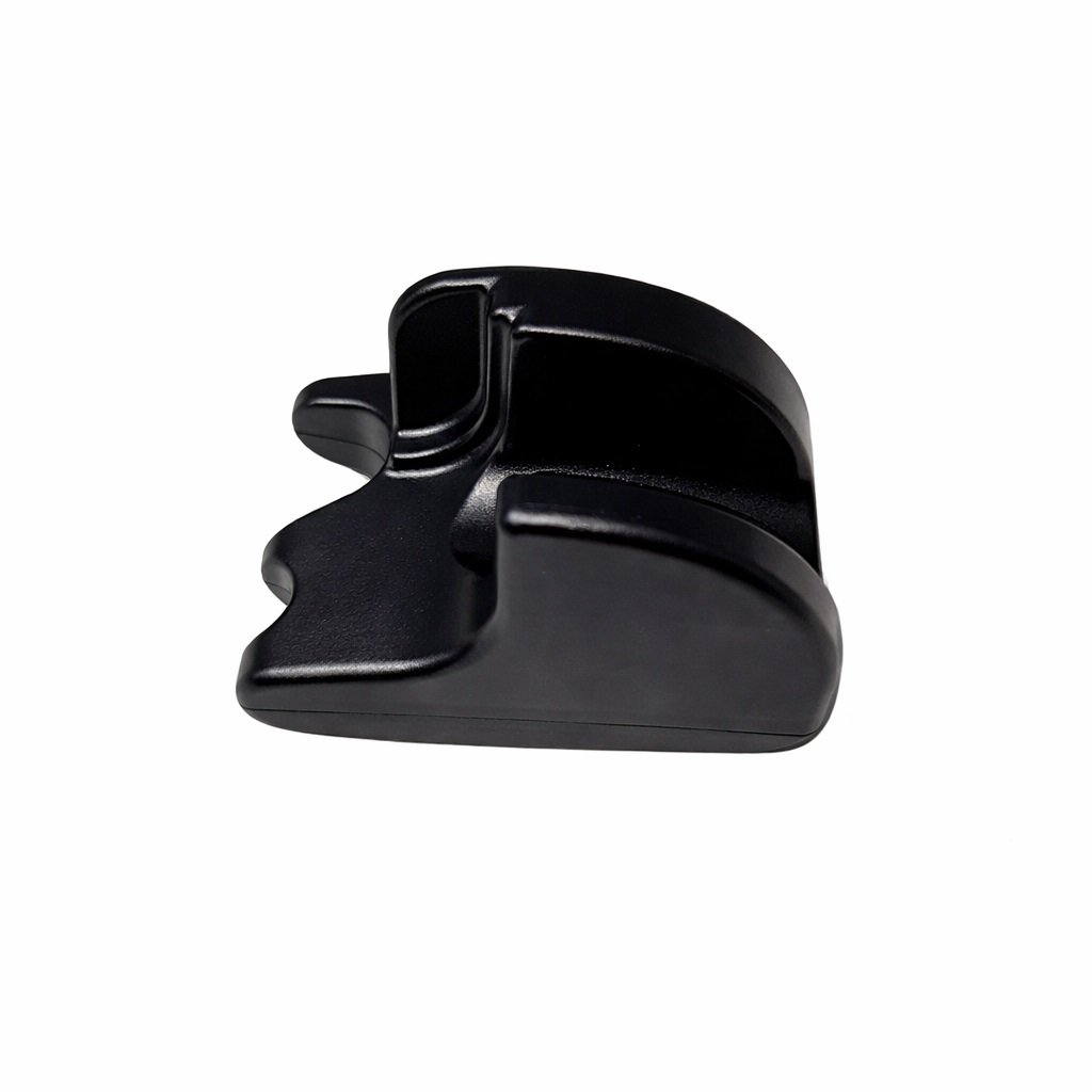 injection molded black endoscope handle holder for medical cart