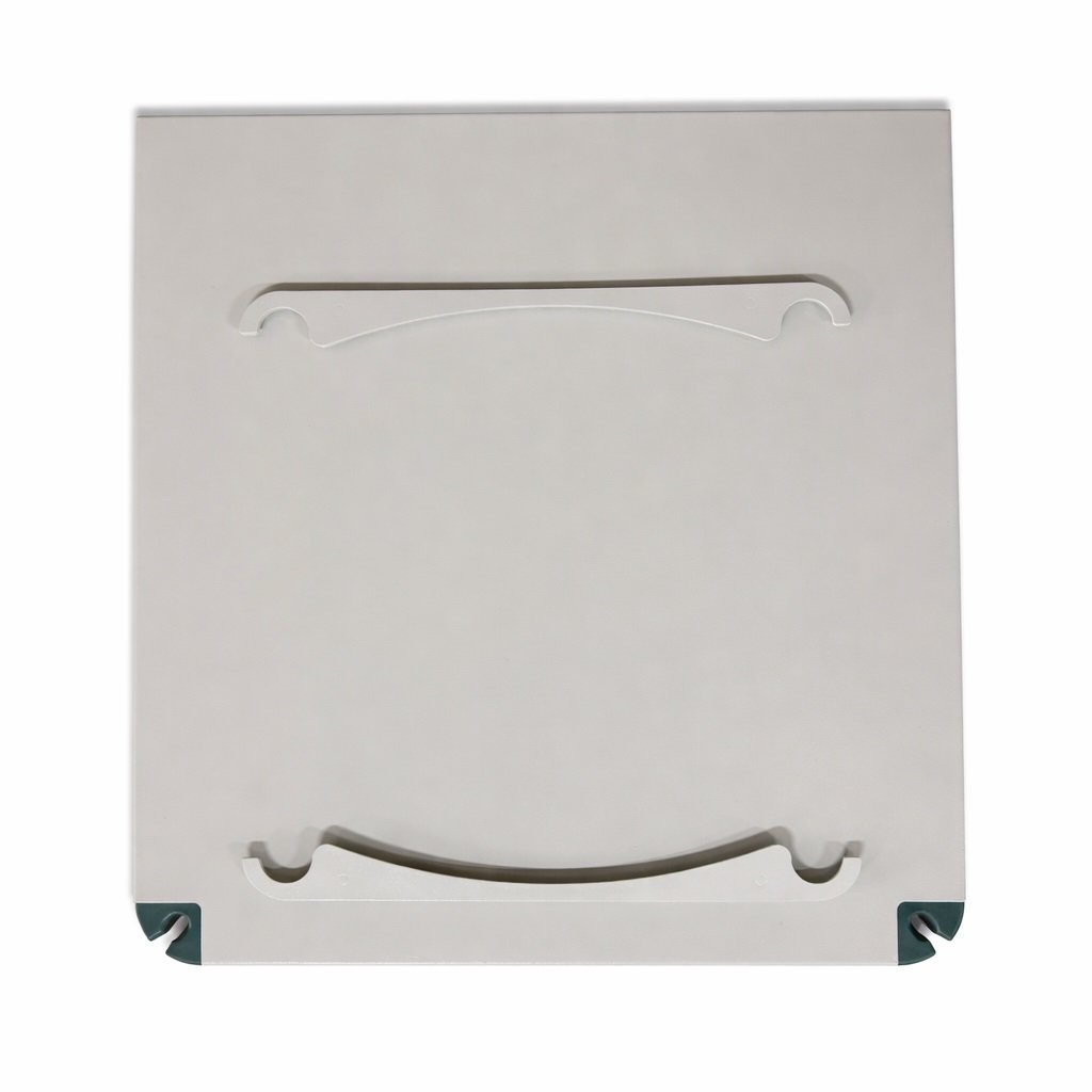 Green equipment shelf model 1818 for medical cart system support