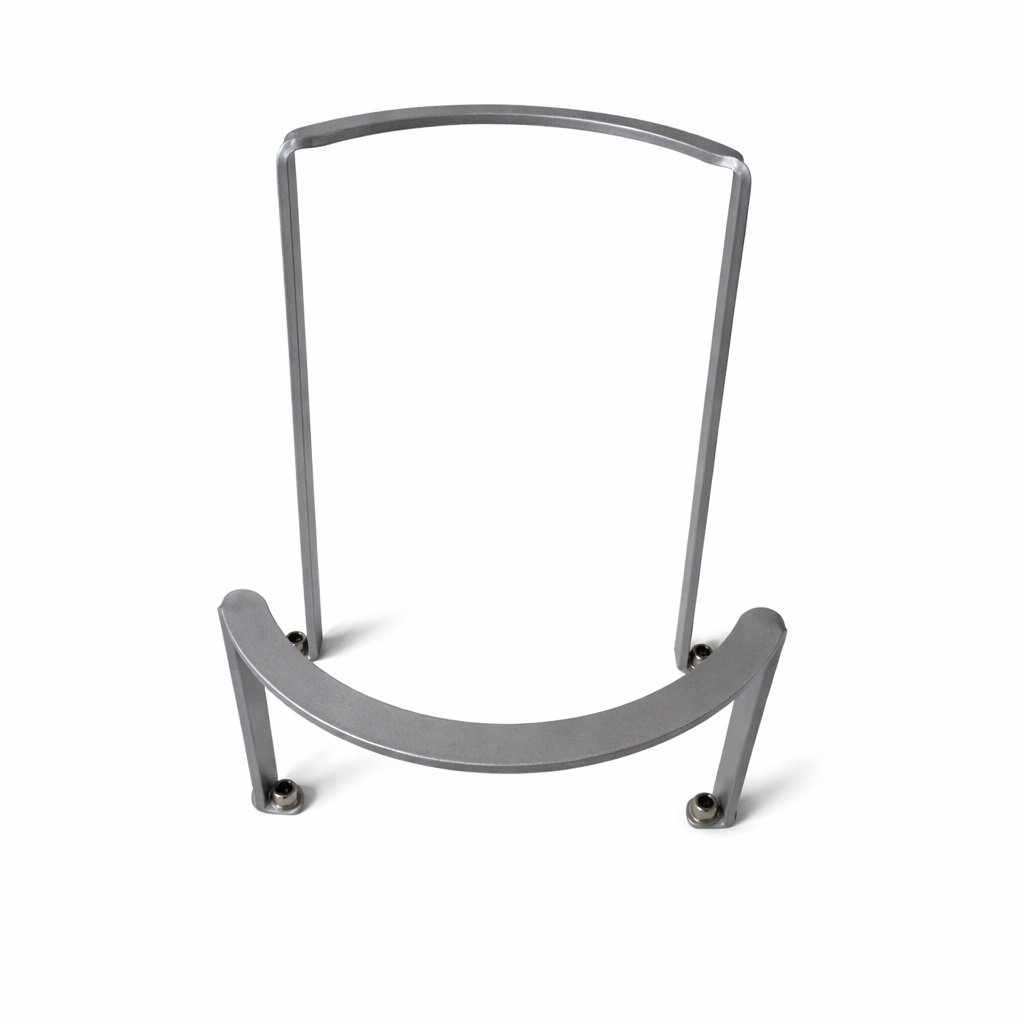 Gas cylinder holder for medical cart secure mounting and safety support