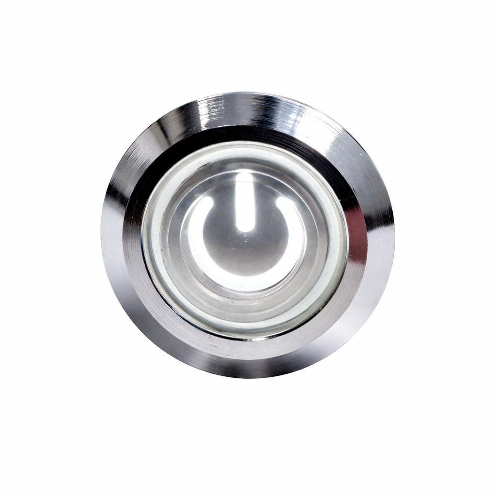 Integrated power switch module model 1818 with white indicator light for medical cart control