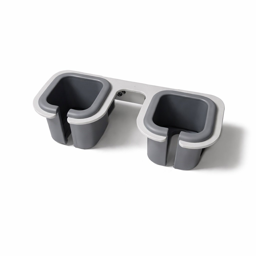 rigid endoscope handle holder dual slot injection molded grey for medical cart